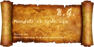 Menyhért Grácia névjegykártya